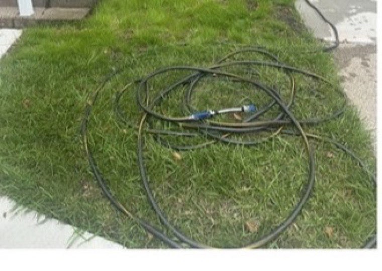 Same yard after drainage system installed